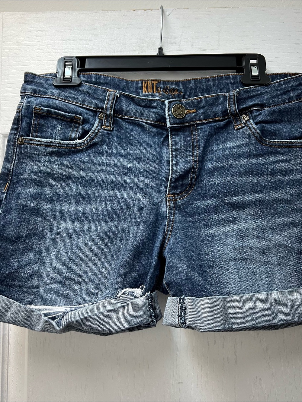 Kut from the Kloth Rolled Hem Jean Shorts Sz 8